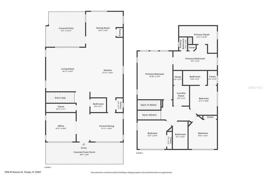 2D floor plan layout of this home in , Tampa, FL (Image 5). 2D floor plan layout of this home in , Tampa, FL (Image 5).