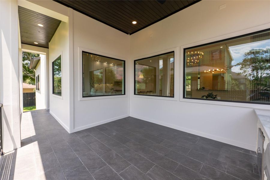 Exterior details and patio area of a home in , Houston (Image 3).