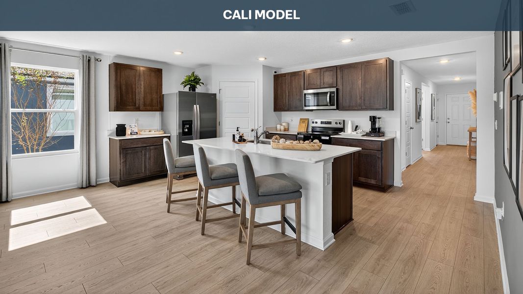 Representative furnished interior of a home built from the CALI by D.R. Horton in Canopy Oaks, Kingsland (Image 9). Representative furnished interior of a home built from the CALI by D.R. Horton in Canopy Oaks, Kingsland (Image 9).