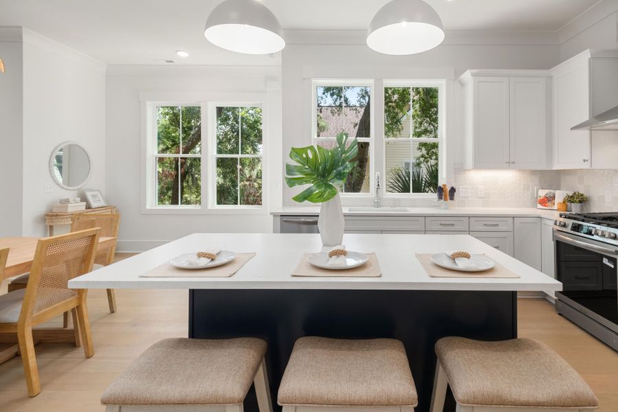 Furnished interior view inside a new home in , Edisto Island (Image 9).