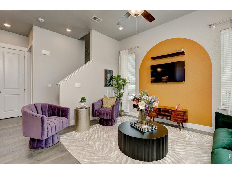 Furnished interior view inside a new home in Highlands at Fox Hill - Discovery, Longmont (Image 10).