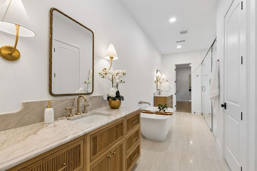 Furnished interior view inside a new home in , Dallas (Image 13).