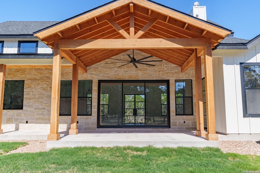 Exterior details and patio area of a home in , Boerne (Image 22).
