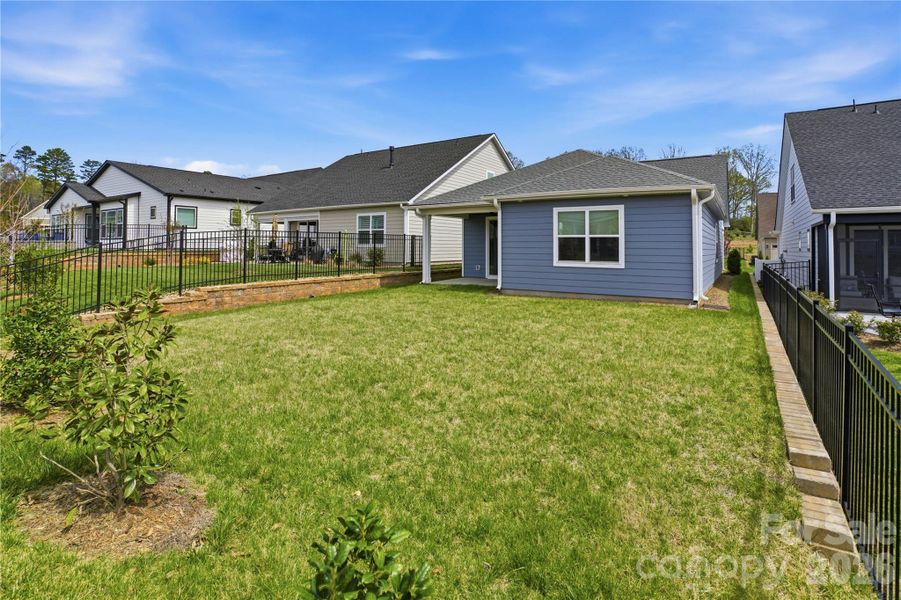 Flat yard - partially fenced Flat yard - partially fenced