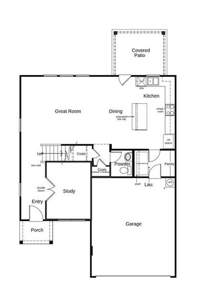 2D floor plan layout of this home in Cottonwood Creek, Seagoville, TX (Image 4).
