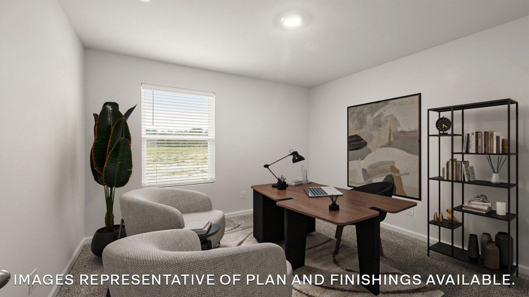 Representative furnished interior of a home built from the SPRUCE by D.R. Horton in Morford, Jackson (Image 13).