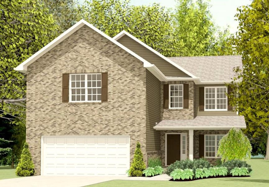 Representative exterior photo of a completed home built from the The Stockton by Smithbilt Homes in Honey Oaks, Corryton, TN (Image 1).