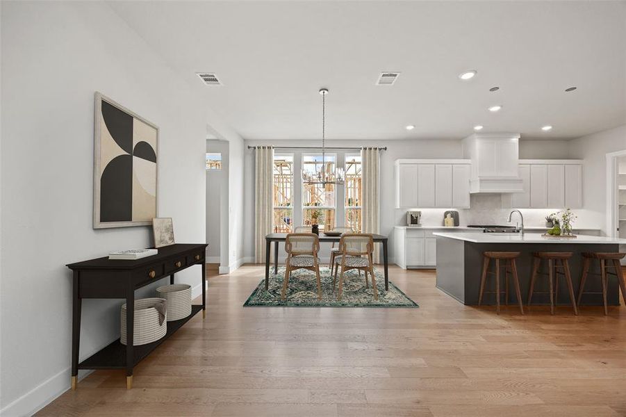 Furnished interior view inside a new home in The Heights at Uptown Celina, Celina (Image 4). Furnished interior view inside a new home in The Heights at Uptown Celina, Celina (Image 4).
