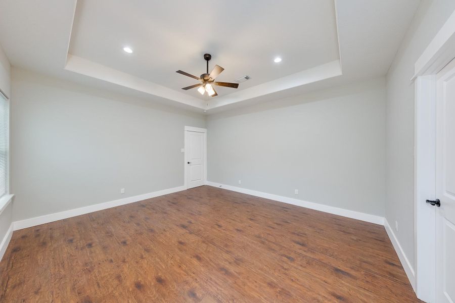 Spacious primary bedroom offering ample room for relaxation, with plenty of space for your personal touch. Spacious primary bedroom offering ample room for relaxation, with plenty of space for your personal touch.