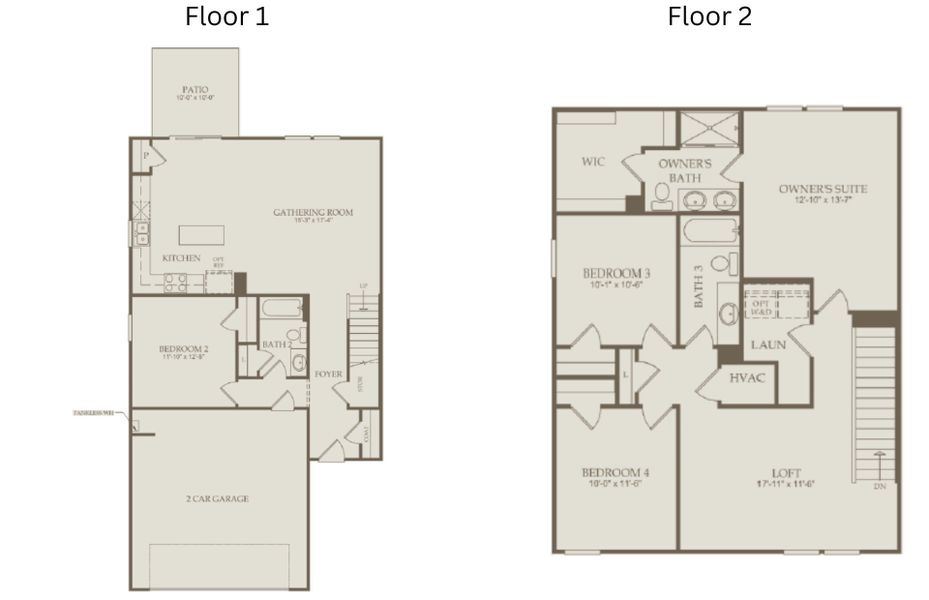 2D floor plan layout of this home in Westford, Sanford, NC (Image 3). 2D floor plan layout of this home in Westford, Sanford, NC (Image 3).