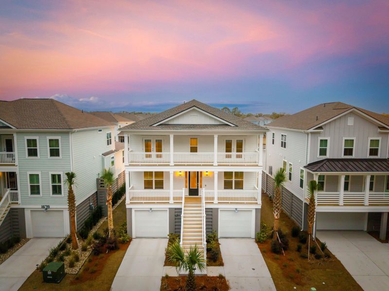 Front exterior of a new home in Liberty Hill Farm, Mount Pleasant, SC, highlighting curb appeal (Image 32).