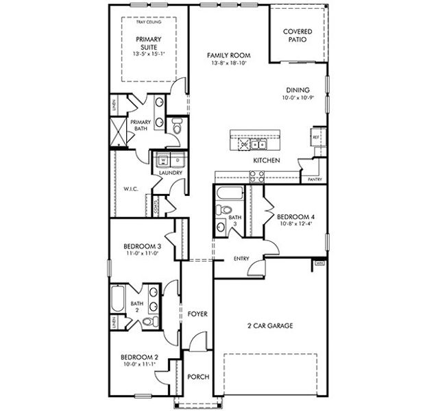 2D floor plan layout of this home in Palmetto Place, Longs, SC (Image 3).