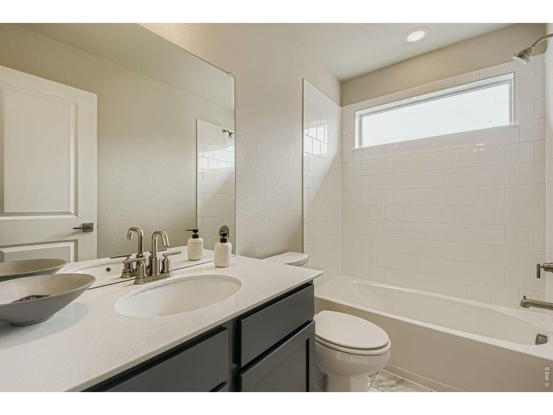 Furnished interior view inside a new home in Waterfield, Fort Collins (Image 16). Furnished interior view inside a new home in Waterfield, Fort Collins (Image 16).