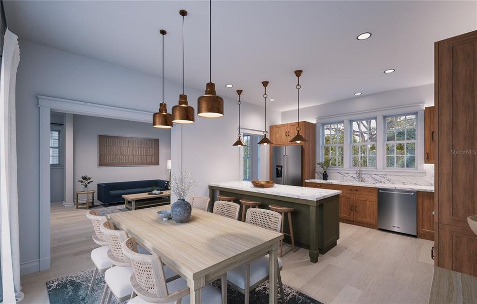 Furnished interior view inside a new home in , St. Petersburg (Image 7).