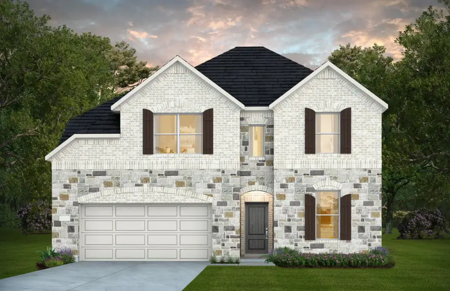 Representative exterior photo of a completed home built from the Wheeler by Pulte Homes in Spring Branch Preserve, Montgomery, TX (Image 22).