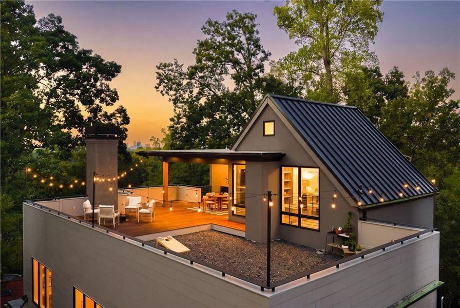 Exterior details and patio area of a home in , Atlanta (Image 45).