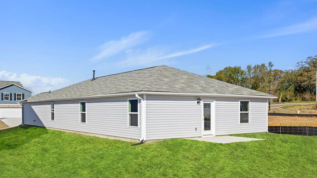 Exterior details and patio area of a home in Harper Ridge, Roebuck (Image 18).