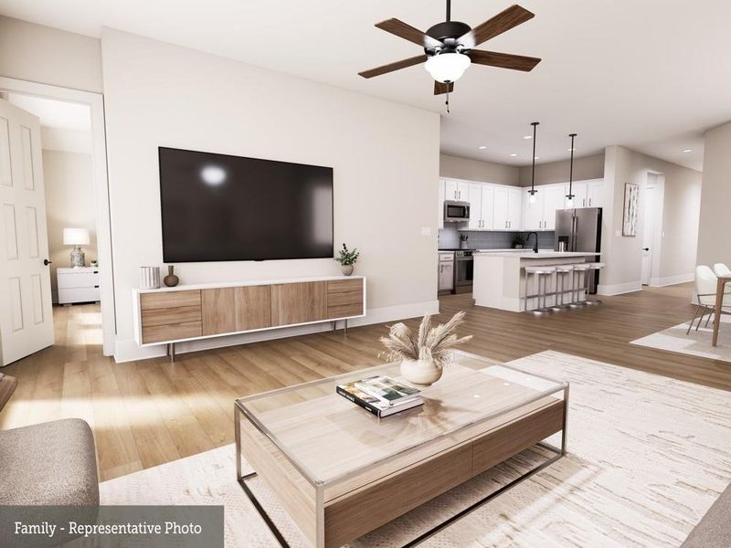 Furnished interior view inside a new home in Austin Point, Richmond (Image 4).