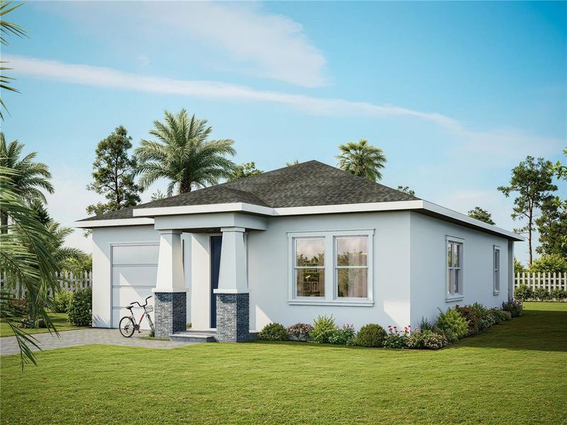 Front exterior of a new home in , Tampa, FL, highlighting curb appeal (Image 5). Front exterior of a new home in , Tampa, FL, highlighting curb appeal (Image 5).