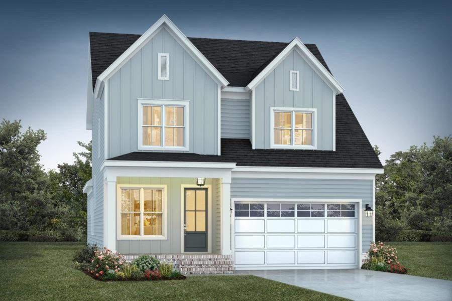 Representative exterior photo of a completed home built from the Columbia by Homes by Dickerson in Wendell Falls, Wendell, NC (Image 2). Representative exterior photo of a completed home built from the Columbia by Homes by Dickerson in Wendell Falls, Wendell, NC (Image 2).