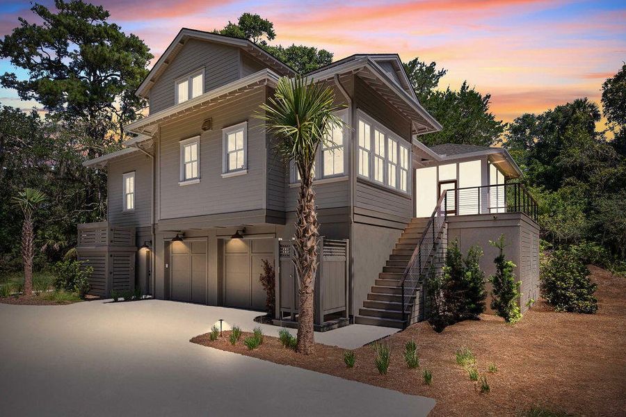 Front exterior of a new home in , Seabrook Island, SC, highlighting curb appeal (Image 32).