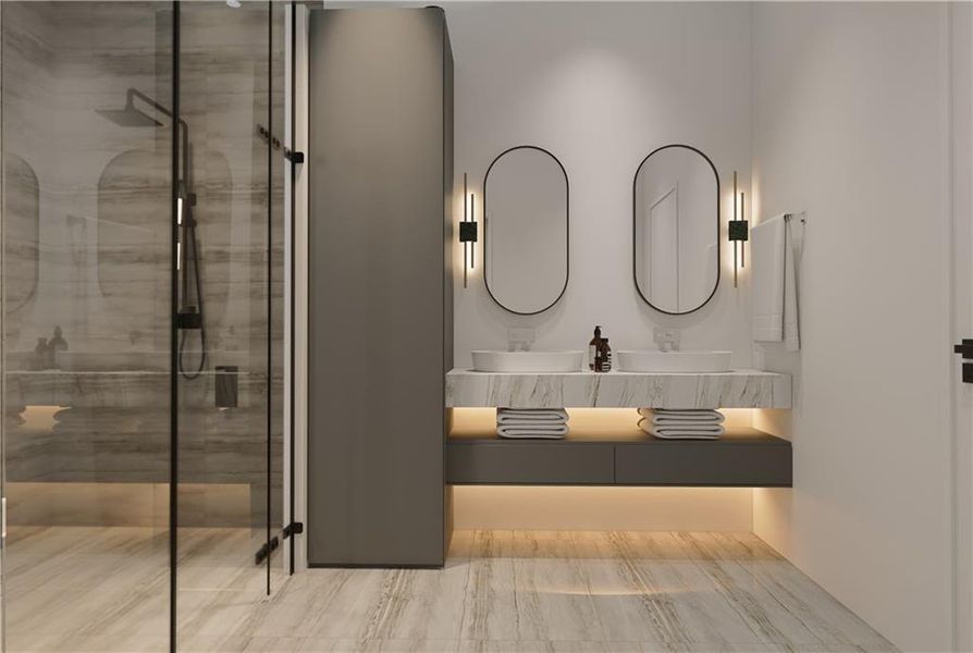 Furnished interior view inside a new home in , Sugar Hill (Image 34).