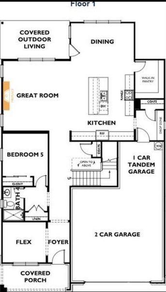 2D floor plan layout of this home in Amara Chase, Huntersville, NC (Image 5). 2D floor plan layout of this home in Amara Chase, Huntersville, NC (Image 5).