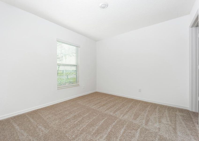 The second bedroom has a walk-in closet for additional storage.