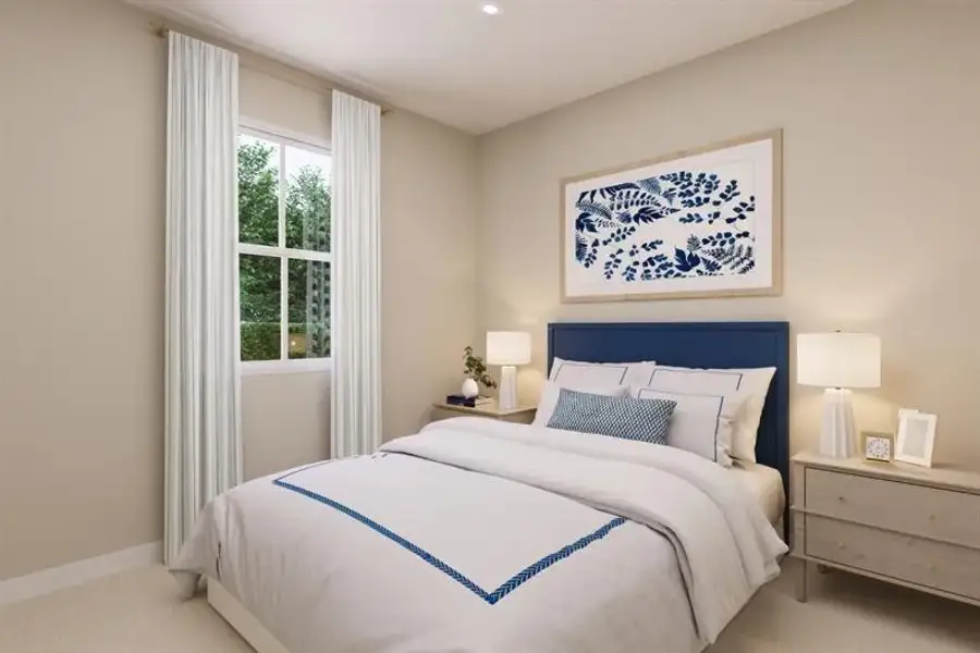 Representative furnished interior of a home built from the Glenmore Quick Move-In by Ryan Homes in Lakes at Riverbend, Navassa (Image 9).