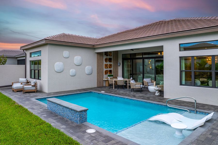 Representative exterior details of a home built from the Julia by GL Homes in Valencia Del Mar (55+), Boynton Beach (Image 3).
