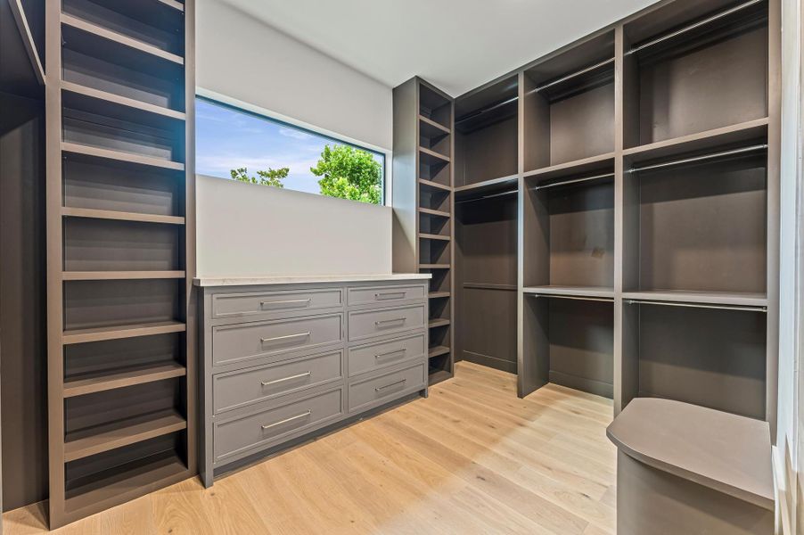 Primary Closet. *Previous project by the same developer, floor plans and selections may vary.*