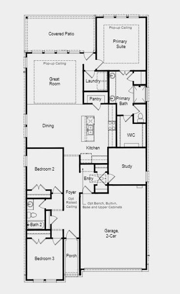 Structural options include: pop up ceiling at great room and owner's suite, 8' interior doors, and pre-plumb for soft water loop.