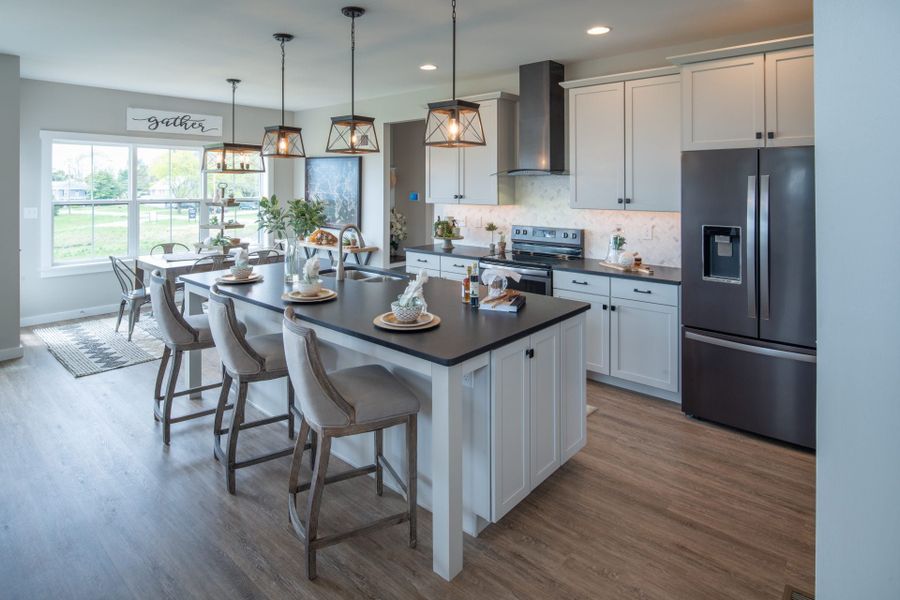 Representative furnished interior of a home built from the Addison by Keystone Custom Homes in Mayes Hall, Davidson (Image 4).