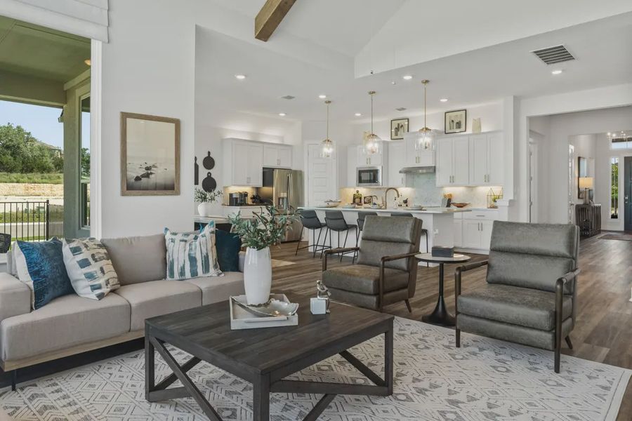 Representative furnished interior of a home built from the Mia by Chesmar Homes in Sweetwater, Austin (Image 10).