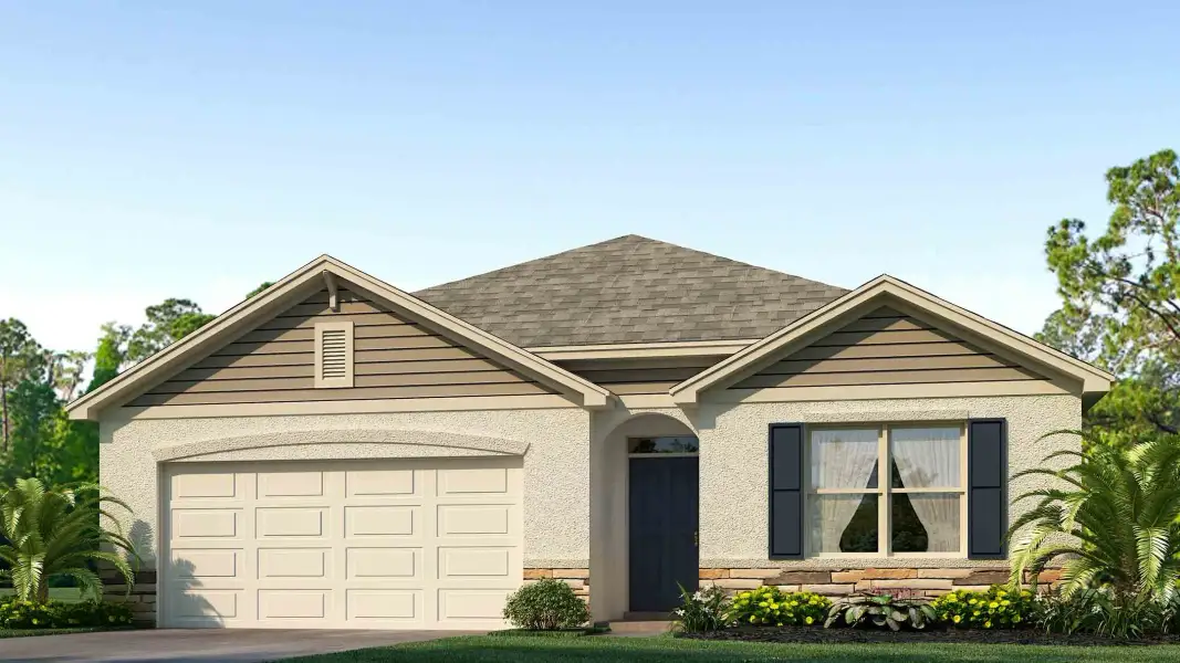 Representative exterior photo of a completed home built from the Cali by D.R. Horton in Riverside Terrace, Temple Terrace, FL (Image 2).