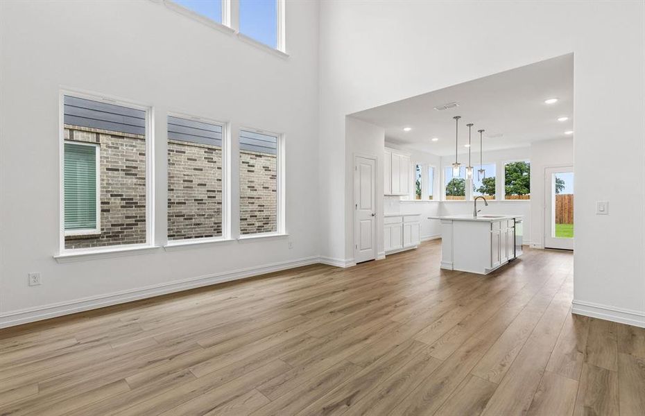*Floorplan representation, not actual home - Spacious gathering room with large windows