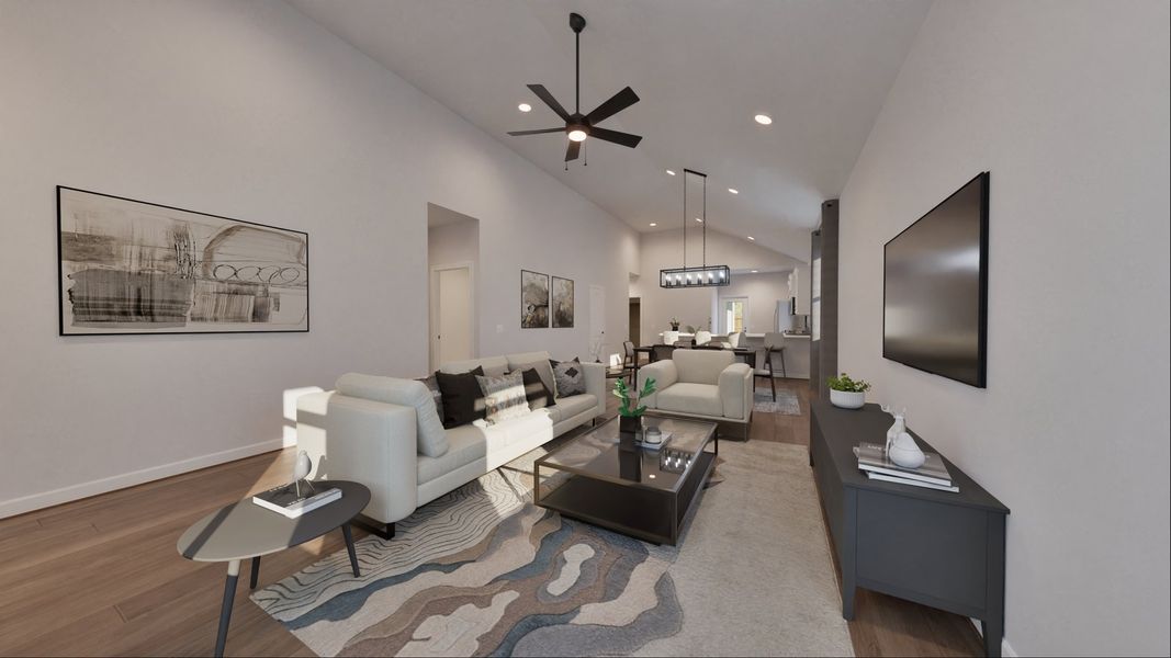 Representative furnished interior of a home built from the Falyn by Risewell Homes in The Porch at Du Pre, Buda (Image 8).