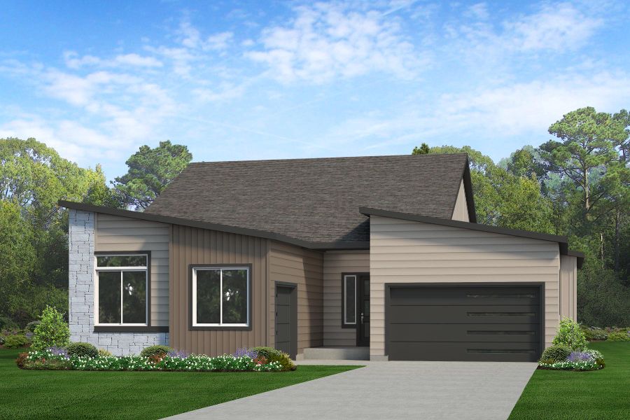 Representative exterior photo of a completed home built from the Jefferson by Landsea Homes in Cherry Meadows, Brighton, CO (Image 7).