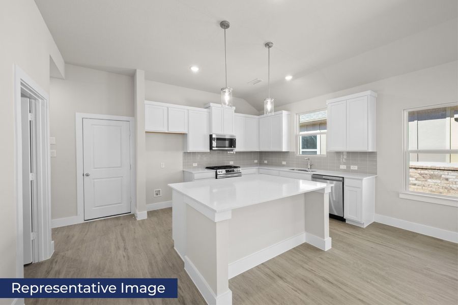 Representative furnished interior of a home built from the Kennedy Select F by First Texas Homes in Parkside, Denton (Image 9).