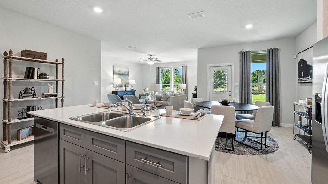 Furnished interior view inside a new home in Monarch at the Meadows, Krum (Image 8).