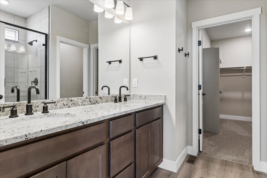 Furnished interior view inside a new home in Trails at Aspen Ridge-3, Colorado Springs (Image 12).