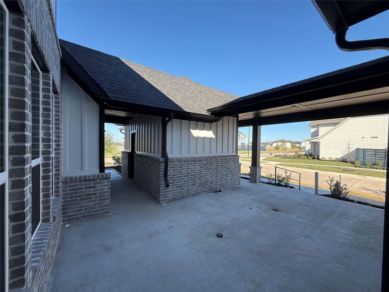Exterior details and patio area of a home in Austin Point, Richmond (Image 19).