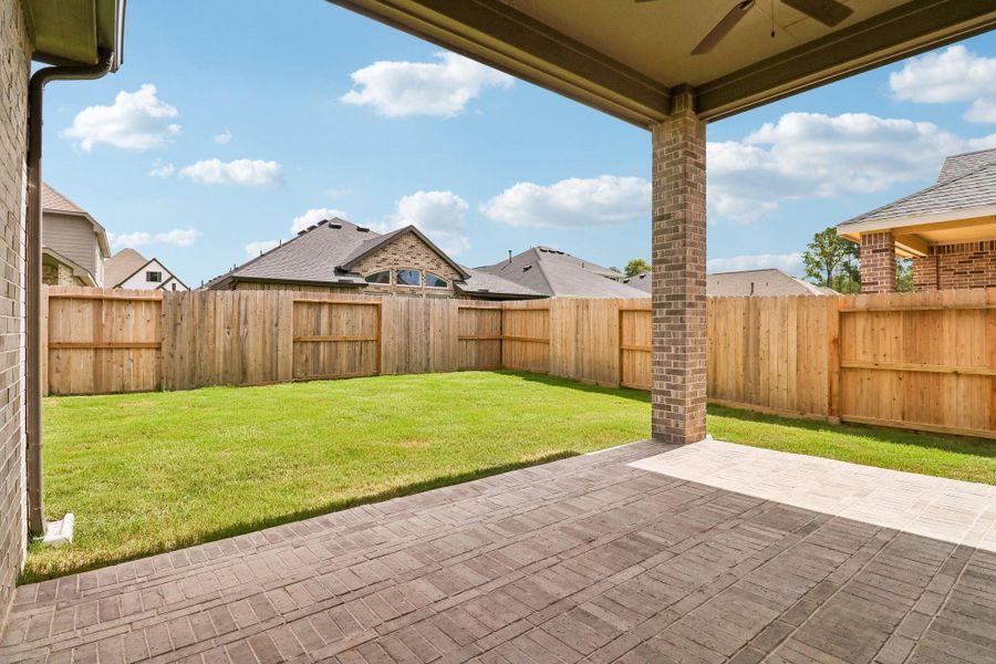Exterior details and patio area of a home in The Highlands, Porter (Image 25). Exterior details and patio area of a home in The Highlands, Porter (Image 25).