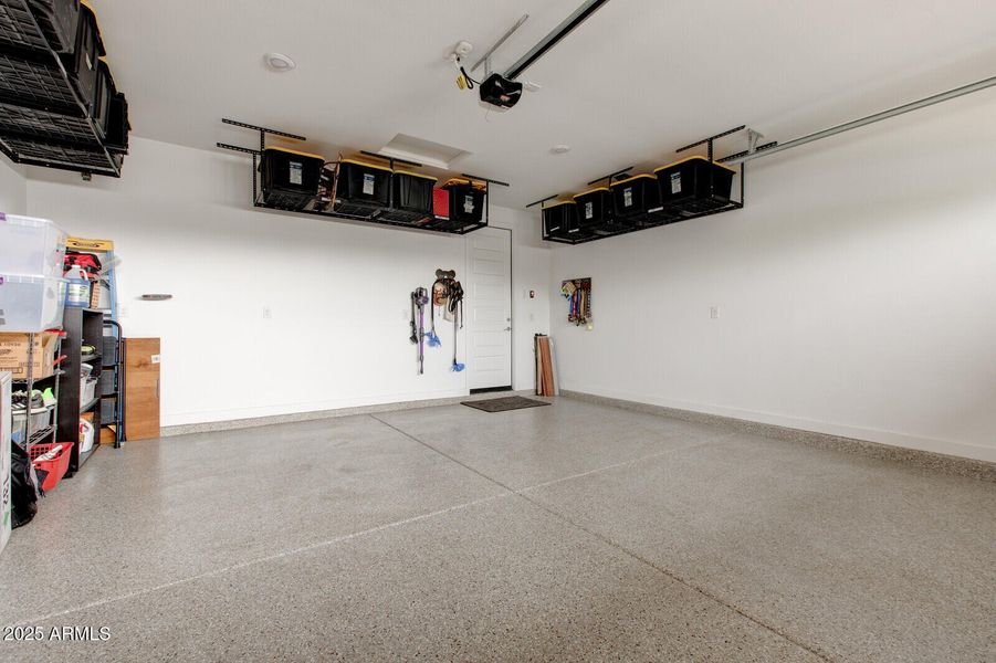 Garage with overhead storage