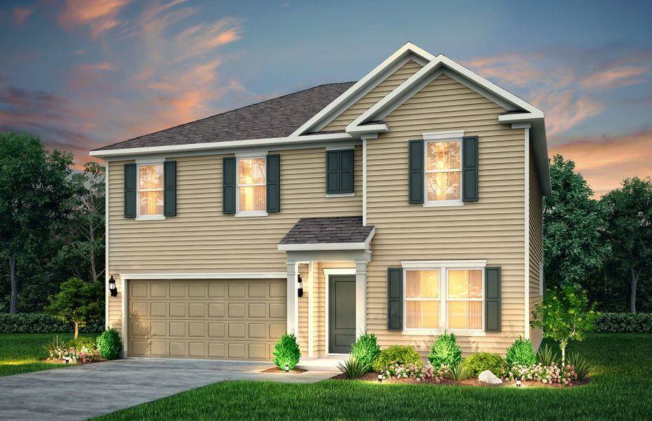 Front exterior of a new home in Forestwood, Longs, SC, highlighting curb appeal (Image 16).