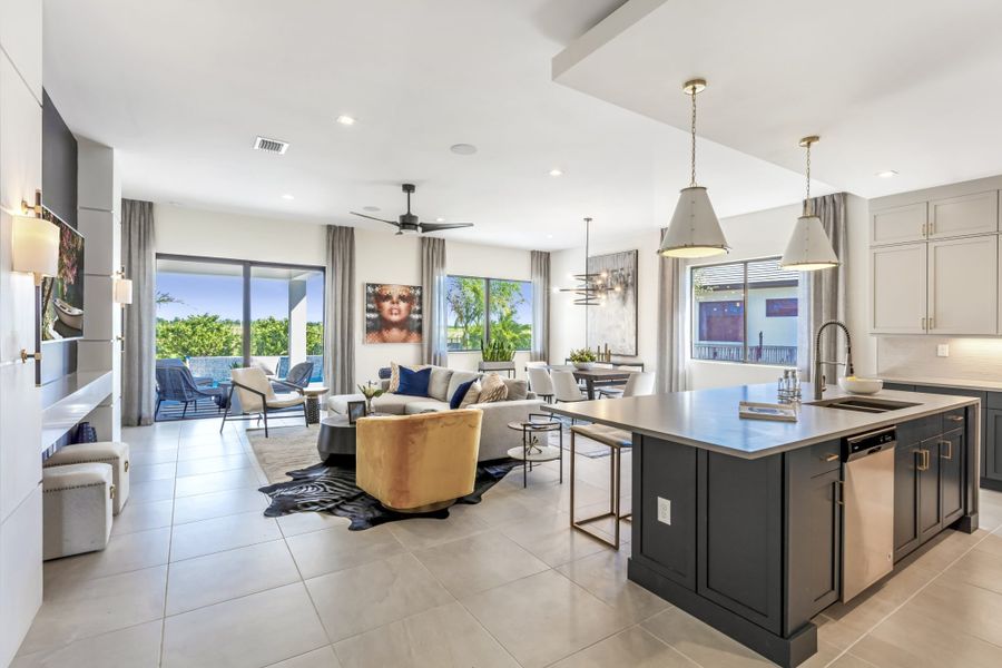 Representative furnished interior of a home built from the Fairmont by CC Homes in Maple Ridge, Ave Maria (Image 8).