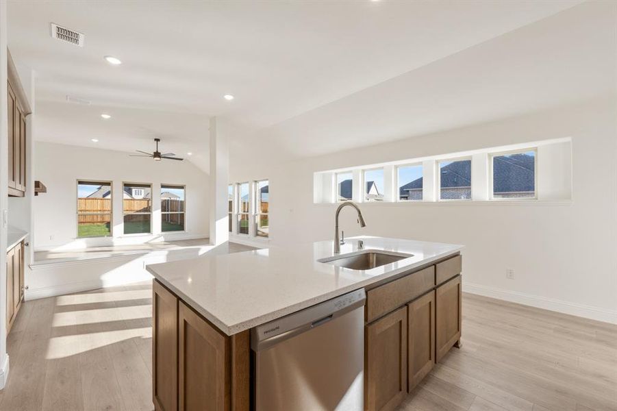 Furnished interior view inside a new home in Stone River Glen 50s, Royse City (Image 10).