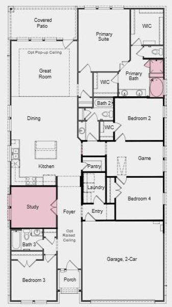 Additional Highlights include: slide in tub at primary bath, gourmet kitchen 2, and study