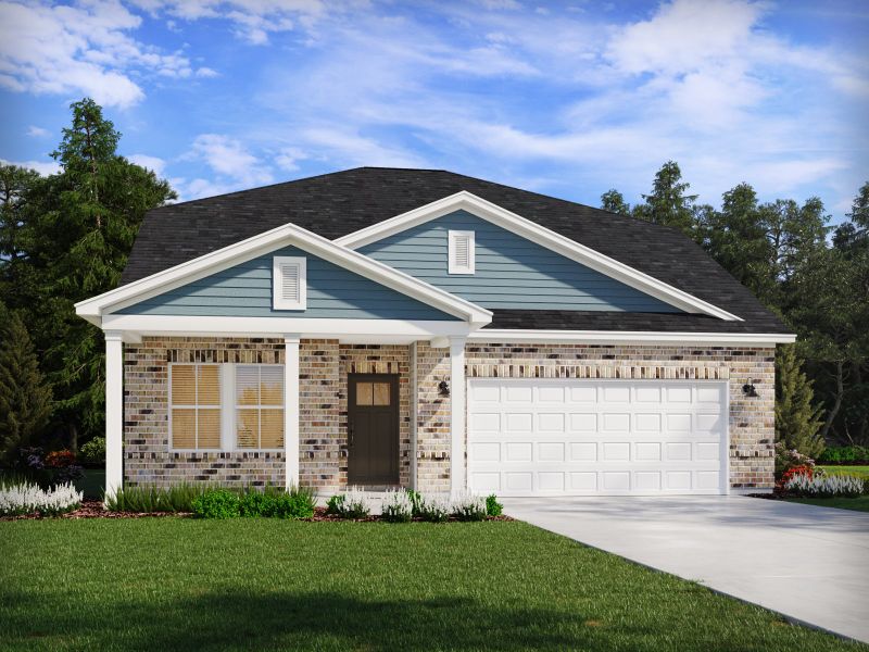 Front exterior of a new home in Avery Farms - Legacy Series, Murfreesboro, TN, highlighting curb appeal (Image 1). Front exterior of a new home in Avery Farms - Legacy Series, Murfreesboro, TN, highlighting curb appeal (Image 1).
