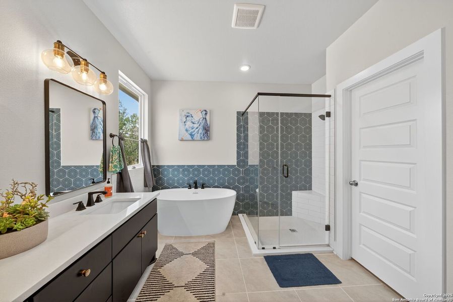 Furnished interior view inside a new home in , Devine (Image 13).